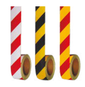 Reflective Hazard Warning Tape Self-Adhesive, High-Visibility PVC Safety Tape in 5cm x 45.7m and 7cm x 45.7m Rolls for Industrial Hazard Marking and Road Safety